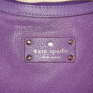 Kate Spade Purple Leather Hobo Bag